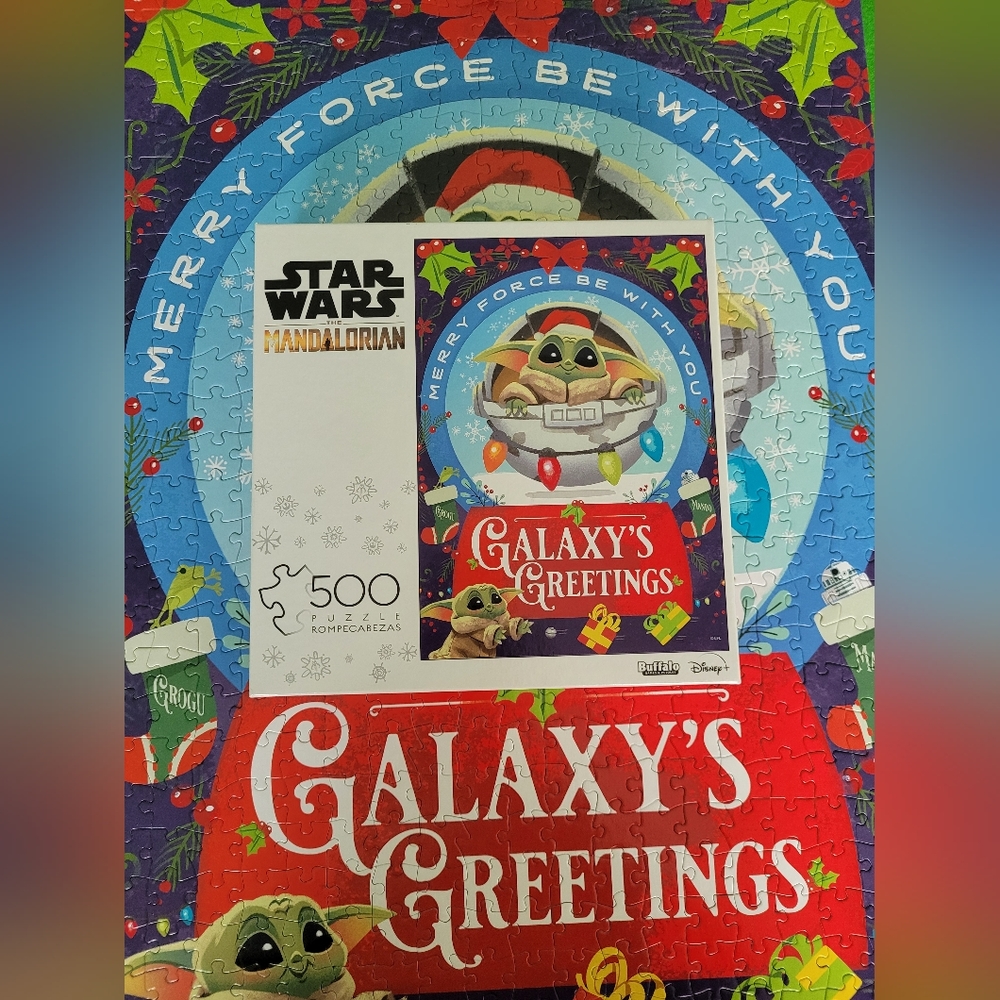 Buffalo Games Star Wars Holiday Grogu Puzzle
